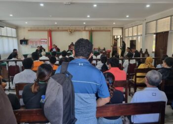 Suasana sidang Perkara: 411/Pid B/2025 PN Denpasar di PN Denpasar. -IST