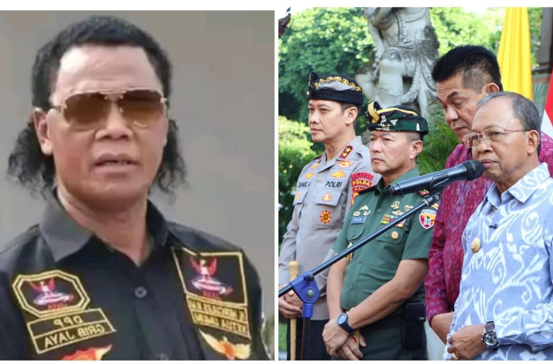 Kolase: Hercules (kiri) Gubernur Bali Wayan Koster (kanan) didampingi Ketua DPRD Bali, Pangdam IX/Udayana Bali dan Kapolda Bali. -IST/Balitopik.com