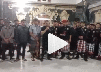 Tangkap layar video pernyataan GRIB Jaya Tabanan membubarkan diri. -@tabanan.viral