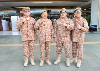 Walikota Denpasar, I Gusti Ngurah Jaya Negara, dan Wakil Walikota, I Kadek Agus Arya Wibawa bersama Gubernur Bali, Wayan Koster serta Wakil Gubernur Bali, I Nyoman Giri Prasta saat mengikuti kegiatan Retreat Kepala Daerah Gelombang II. -IST