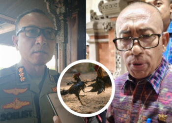 Kolase: Karo Ops Polda Bali, Soelistyo dan Wakil Ketua DPRD Bali, I Wayan Disel Astawa. -IST