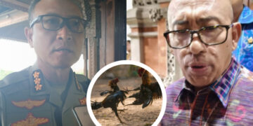 Kolase: Karo Ops Polda Bali, Soelistyo dan Wakil Ketua DPRD Bali, I Wayan Disel Astawa. -IST