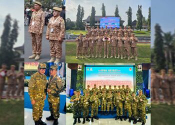 Kolase: Potret Gubernur Bali saat ikut retret gelombang II di Jawa Barat. -Dok.pribadi