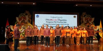 Susunan Pengurus PWI Provinsi Bali Masa Bakti 2025-2030. -IST/Balitopik.com
