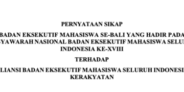 PERNYATAAN SIKAP: BEM se-Bali Mundur dari BEM SI Kerakyatan. -Balitopik.com