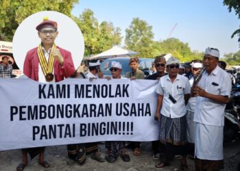 Gedung Ilegal Pantai Bingin Dibongkar, PMKRI Denpasar: Selama Ini Dibiarkan? Foto: IST