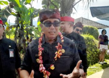 Bupati Tabanan, I Komang Gede Sanjaya usai membuka Festival Jatiluwih keenam tahun 2025. -Balitopik.com