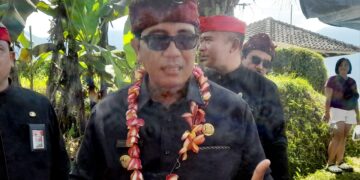 Bupati Tabanan, I Komang Gede Sanjaya usai membuka Festival Jatiluwih keenam tahun 2025. -Balitopik.com