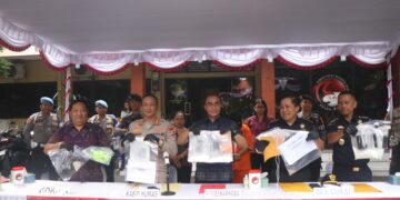 Barang bukti yang ditunjuk jajaran Polda Bali. -IST/Balitopik.com