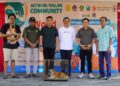 Dewa Indra saat menghadiri peringatan World Rabies Day di Rest Area Desa Pengeragoan, Kecamatan Pekutatan, Jembrana, Minggu (28/9). -IST/Balitopik.com