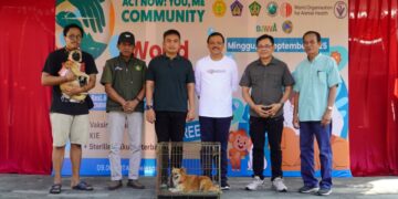 Dewa Indra saat menghadiri peringatan World Rabies Day di Rest Area Desa Pengeragoan, Kecamatan Pekutatan, Jembrana, Minggu (28/9). -IST/Balitopik.com