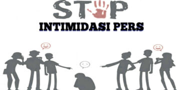 Ilustrasi pembungkaman dan intimidasi tethadap kebebasan pers. -IST/Balitopik.com