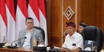 Gubernur Bali Wayan Koster menerima kunjungan anggota Dewan Perwakilan Rakyat Negara Bagian Arizona, Amerika Serikat. -Balitopik.com