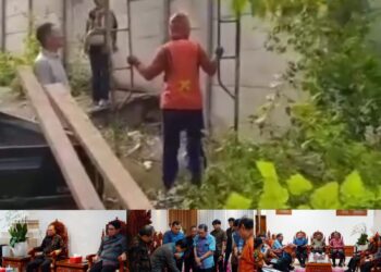 Kolase: Gubernur Bali Wayan Koster dan Bupati Badung I Wayan Adi Arnawa memanggil manajemen GWK dan potret persiapan pembongkaran tembok GWK. -Balitopik.com