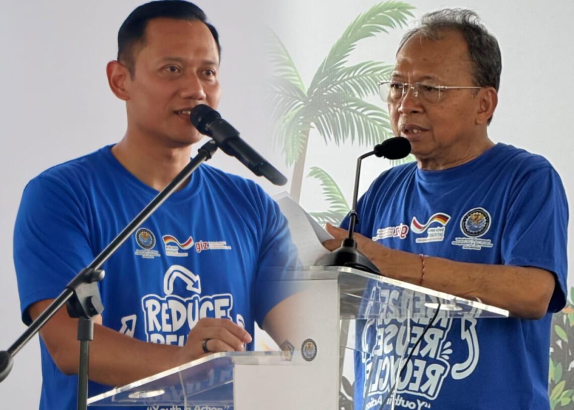 Kolase: Menteri Koordinator Bidang Infrastruktur dan Pembangunan Kewilayahan, Agus Harimurti Yudhoyono (AHY) dan Gubernur Bali Wayan Koster. -Balitopik.com