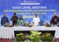 Gubernur Bali Wayan Koster saat hadiri High Level Meeting (HLM) Tim Pengendalian Inflasi Daerah (TPID) Provinsi Bali Tahun 2025. -Balitopik.com