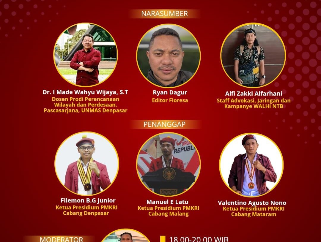 Pamflet webinar nasional PMKRI Denpasar, Mataram dan Malang.