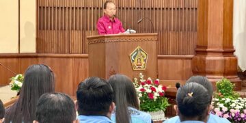 Gubernur Bali Wayan Koster saat Sosialisasi Penguatan Integritas, Budaya Antikorupsi dan Gratifikasi bagi ASN Pemprov Bali. -Balitopik.com