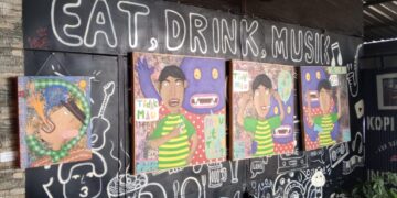 Sejumlah karya Lie Ping Ping yang dipamerkan. -Balitopik.com