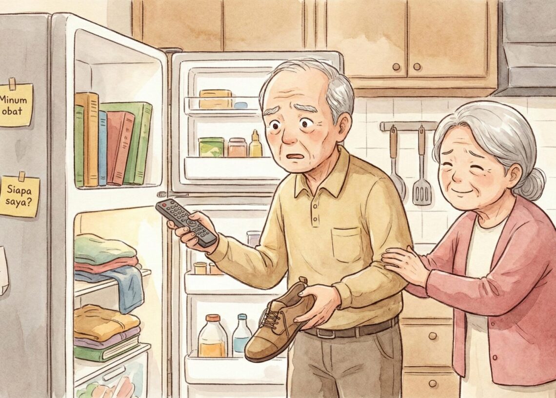 Ilustrasi lansia pikun. -Balitopik.com