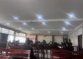 Suasa sidang lanjutan kasus dugaan tindak pidana pemalsuan surat di PN Denpasar. -Balitopik.com