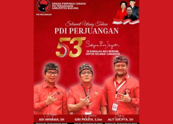 Pengurus inti DPC PDIP Badung.