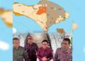 Kolase: Pansus TRAP DPRD Bali dan peta Provinsi Bali. -Balitopik.com
