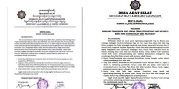File keputusan Paruman Desa Adat Selat Karangasem. -Balitopik.com