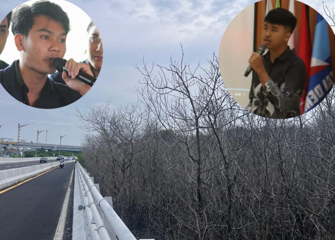 Kolase: Ketua BEM FH UNUD, I Gusti Agung Roman Kertajaya (kanan) dan Kepala Bidang Kajian Aksi Strategis BEM FH UNUD, Ida Bagus Gede Permana Putra. -Balitopik.com