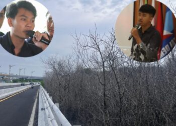 Kolase: Ketua BEM FH UNUD, I Gusti Agung Roman Kertajaya (kanan) dan Kepala Bidang Kajian Aksi Strategis BEM FH UNUD, Ida Bagus Gede Permana Putra. -Balitopik.com