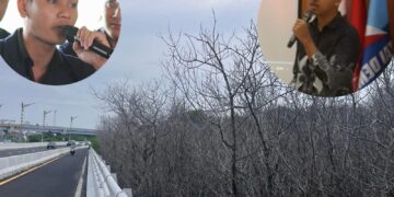 Kolase: Ketua BEM FH UNUD, I Gusti Agung Roman Kertajaya (kanan) dan Kepala Bidang Kajian Aksi Strategis BEM FH UNUD, Ida Bagus Gede Permana Putra. -Balitopik.com