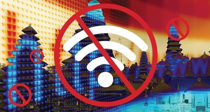 Ilustsrasi larangan internet saat Nyepi di Bali. -IST