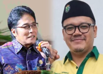 Kolase: Wakil Gubernur Bali I Nyoman Giri Prasta dan Ketua Pemuda Katolik Bali Yogaswara Putra Utama. -IST/BALITOPIK.COM