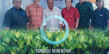 SMSI Bali Menuju Aksi Tanam 1000 Mangrove di Tahura Ngurah Rai. -IST/Balitopik.com