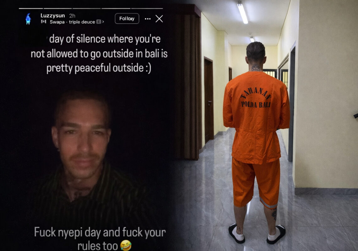 Koalese : Postingan Luzian Andrin Zgraggen (kiri) dan foto setelah dijadikan tersangka. -BALITOPIK.COM