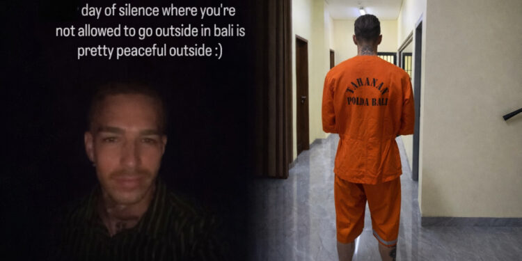 Koalese : Postingan Luzian Andrin Zgraggen (kiri) dan foto setelah dijadikan tersangka. -BALITOPIK.COM