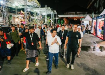 Bupati Badung dan Wakil Bupati Badung I Wayan Adi Arnawa dan Bagus Alit Sucipta saat mengunjungi Festival budaya Badung Caka Fest tahun 2026. -IST/BALITOPIK.COM