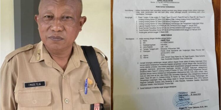 Mantan Kadis KLH Provinsi Bali, I Made Teja. -IST/BALITOPIK.COM
