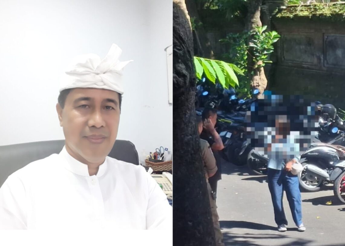 Kolase: Kepala Biro Humas dan Protokol Setda Provinsi Bali, Ida Bagus Surja Manuaba dan seorang jurnalis yang dibatasi saat peliputan. -IST/BALITOPIK.COM