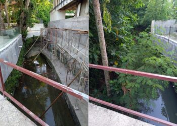 Pembangunan villa dekat bantaran sungai di Kuta Utara Bali yang diduga melanggar aturan sempadan