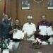 Bupati Badung I Wayan Adi Arnawa didampingi Sekda Badung IB. Surya Suamba memimpin rapat High Level Meeting (HLM) terkait upaya mewujudkan ketahanan pangan dan pengendalian inflasi menjelang hari besar keagamaan Idul Adha, hari raya Galungan dan Kuningan. -IST