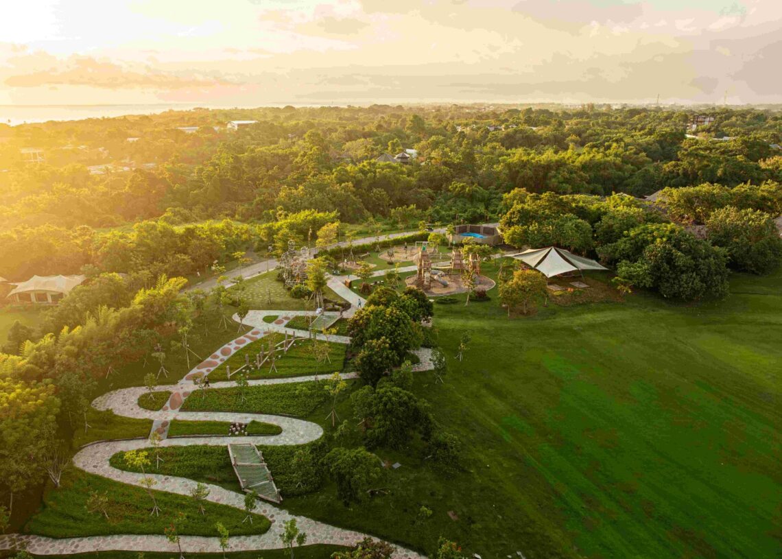 Nuanu Park, taman publik seluas 1,6 hektare di kawasan Nuanu Creative City Tabanan. -IST