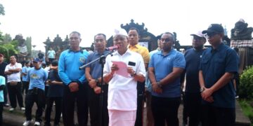 Gubernur Bali Wayan Koster menghadiri perayaan Hari Buruh 2026 di Denpasar