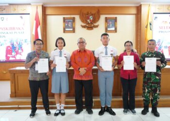 Simbolisasi tahapan seleksi calon Paskibraka Indonesia. -BALITOPIK.COM