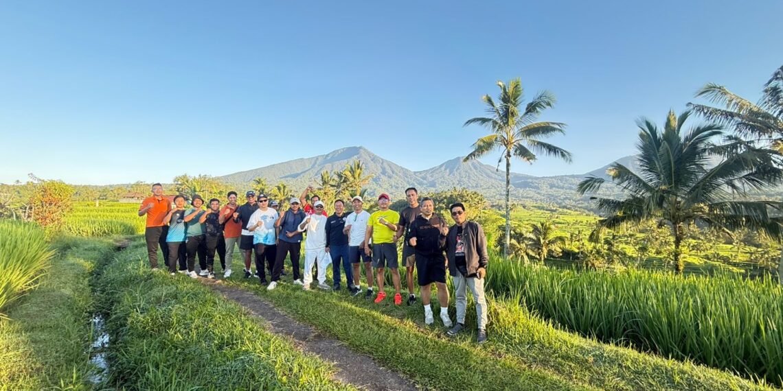 Panitia Bali Tourism Run 2026 saat survey lokasi rute di Jatiluwih. -IST