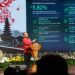 Gubernur Bali Wayan Koster saat memberikan sambutan dalam acara HUT ke-64 Bank BPD Bali di Gedung Ksirarnawa. -IST