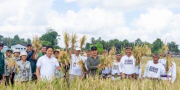 Jajaran Pemkab Badung saat melakukan pemantauan harga dan ketersediaan pangan di sejumlah titik. -IST