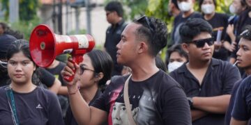 Aktivis Gerakan Mahasiswa Nasional Indonesia (GMNI) asal Denpasar, Gungwah Angga. -BALITOPIK.COM