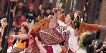 Penampilan Sanggar Seni Gargita Santhi dari Banjar Pacung, Desa Sangeh, Kecamatan Abiansemal. -IST