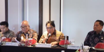 Wakil Gubernur Bali, Nyoman Giri Prasta saat menghadiri rapat bersama DPD RI. -IST